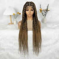 Synthetic Full Lace Wig 1B-27 Big Knotless Box Braided Wig