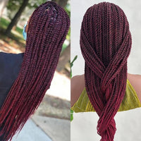 40" Twist Braids Lace Wig Synthetic Full Lace Knotless Box Twist Braid Wig