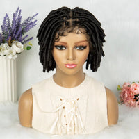 Synthetic Dreadlock Faux Locs Knotless Braided Wig Full Lace African Braiding Hair Wig For Man Women