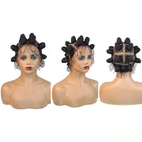 16Inches Bantu Knots Braided Wigs For Women Synthetic Full Lace Wig