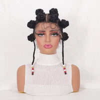 Full Lace Synthetic Handmade Bantu Braided Wigs