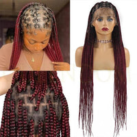36 Inch Full Lace Criss Cross Synthetic Cornrow Braided Wig
