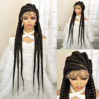 36 inches Synthetic Full Lace Cornrow Braided Wig