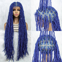 Full Lace Synthetic Braided Wigs With Baby Hair Braids Butterfly Locs Dreadlocks Wigs