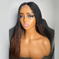 Micro Twist Braided Wig on Front Lace 28inches Glueless Tiny Twist Braid Wigs