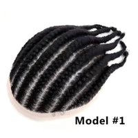 Braided Full Lace Human Hair Toupee for Men - Image 10