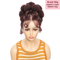Synthetic Full Lace Hand-tied Knotless Box Braided Wig with Baby Hair