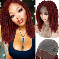 Spring Twist Braided Wigs 14inches Synthetic Full Lace Braided Wigs With Baby Hair