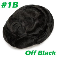 Men'S Capillary Prosthesis Men Toupee 0.06-0.08mm Strong Double Knots 100% Human Hair Mens Toupee