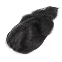 12" Black & Grey Lace Front Human Hair Toupee for Men - Image 8