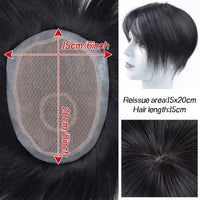 100% Human Hair Men Capillary Prosthesis Lace Natural Hairpiece Wig Blank Can Be Made Into Any Hairstyle