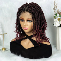 Synthetic Lace Front Wig Braided Wigs Dreadlock Wig 14 inches Knotless Butterfly Locs Wigs