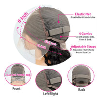 13x6 Chocolate Brown HD Lace Front Human Hair Wigs Body Wave 46 Inch 200%Density Colored Human Hair Wigs For Women