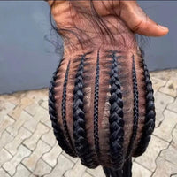 36 Inches Cornrows Braided Wigs Synthetic Full Lace Jumbo Braided Wigs