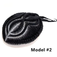 Braided Full Lace Human Hair Toupee for Men - Image 11