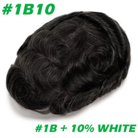 Men'S Capillary Prosthesis Men Toupee 0.06-0.08mm Strong Double Knots 100% Human Hair Mens Toupee