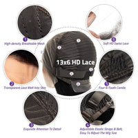 40 Inches 200% Density Brazilian Human Hair Bone Straight 13x6 HD Transparent Lace Frontal Wig For Women