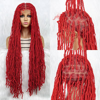 Full Lace Synthetic Braided Wigs With Baby Hair Braids Butterfly Locs Dreadlocks Wigs