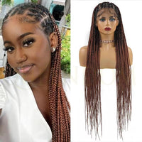 36 Inch Full Lace Criss Cross Synthetic Cornrow Braided Wig
