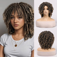 Fashion Synthetic Dreadlocks Wig with Bangs Funny Cosplay Fake Dreads Hair Wig for Various Occasions