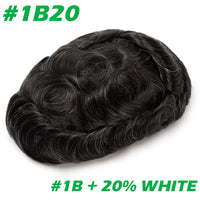 Men'S Capillary Prosthesis Men Toupee 0.06-0.08mm Strong Double Knots 100% Human Hair Mens Toupee