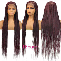 Full Lace 36" Synthetic Side Part Cornrow Braided Wigs
