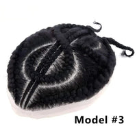 Braided Full Lace Human Hair Toupee for Men - Image 12