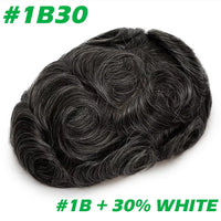 Men'S Capillary Prosthesis Men Toupee 0.06-0.08mm Strong Double Knots 100% Human Hair Mens Toupee