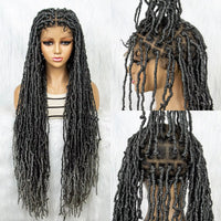 Full Lace Synthetic Braided Wigs With Baby Hair Braids Butterfly Locs Dreadlocks Wigs