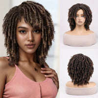 Fashion Synthetic Dreadlocks Wig with Bangs Funny Cosplay Fake Dreads Hair Wig for Various Occasions