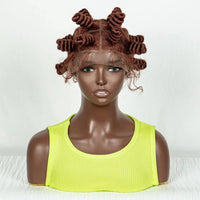 613 Blonde Handmade Bantu Braided Wigs Synthetic Full Lace Knotless Braided Lace Wig