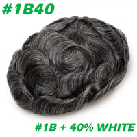 Men'S Capillary Prosthesis Men Toupee 0.06-0.08mm Strong Double Knots 100% Human Hair Mens Toupee