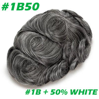 Men'S Capillary Prosthesis Men Toupee 0.06-0.08mm Strong Double Knots 100% Human Hair Mens Toupee