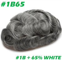 Men'S Capillary Prosthesis Men Toupee 0.06-0.08mm Strong Double Knots 100% Human Hair Mens Toupee