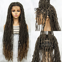 Full Lace Synthetic Braided Wigs With Baby Hair Braids Butterfly Locs Dreadlocks Wigs