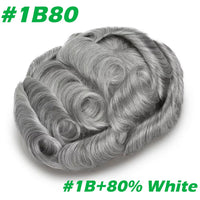 Men'S Capillary Prosthesis Men Toupee 0.06-0.08mm Strong Double Knots 100% Human Hair Mens Toupee