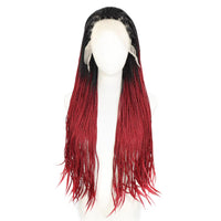 613 Blonde Box Braided Wigs Braids 26Inch Long Synthetic Hair 13x3 Lace Front Wig