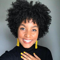 Black Curly Afro Synthetic Wig for Women - Image 1