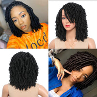 Synthetic Hair Knotless Braided Wigs Dreadlock Hair Wig For Black Men Women Natural Black Synthetic Dreadlocks Wig
