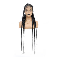 Synthetic Full Lace Cornrow Box Braids Wig 36Inch Long Braided Lace Front Wigs for Women Jumbo Knotless Box Braid Lace Wigs