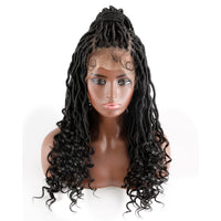 22" Curly Braided Full Lace Synthetic Wig for Women - Image 1