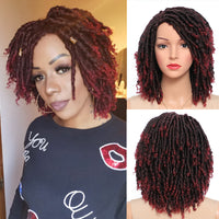 Synthetic Hair Knotless Braided Wigs Dreadlock Hair Wig For Black Men Women Natural Black Synthetic Dreadlocks Wig