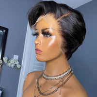 Straight Pixie Cut Lace Front Human Hair Wig for Women - Image 2
