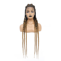 Synthetic Full Lace Cornrow Box Braids Wig 36Inch Long Braided Lace Front Wigs for Women Jumbo Knotless Box Braid Lace Wigs