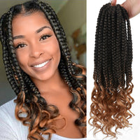 Goddess Faux Locs Crochet Extensions Synthetic Braids Soft with Curly Ends Wavy Braiding Passion Twist River Hair