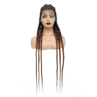 Synthetic Full Lace Cornrow Box Braids Wig 36Inch Long Braided Lace Front Wigs for Women Jumbo Knotless Box Braid Lace Wigs