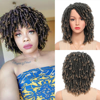 Synthetic Hair Knotless Braided Wigs Dreadlock Hair Wig For Black Men Women Natural Black Synthetic Dreadlocks Wig
