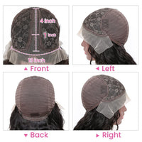 Brazilian Body Wave Bob Wig Human Hair Short Bob Wig For Women Pre Plucked With Baby Hair 13x4 Lace Front Wig Natural Color