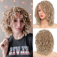 Synthetic Hair Knotless Braided Wigs Dreadlock Hair Wig For Black Men Women Natural Black Synthetic Dreadlocks Wig