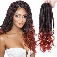 Goddess Faux Locs Crochet Extensions Synthetic Braids Soft with Curly Ends Wavy Braiding Passion Twist River Hair
